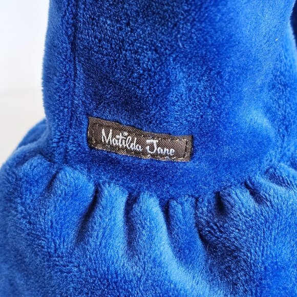 Matilda Jane Caroling Away Doll Clothes Red Tulle Top & Blue Velour Ruffle Pants - Picture 6 of 13